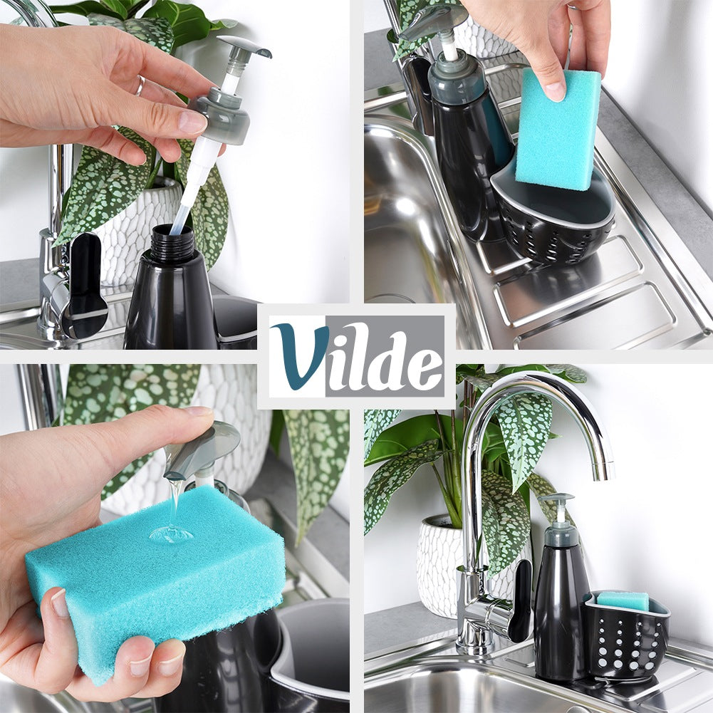 Dish Soap Dispenser with Sponge Holder, 370 ml