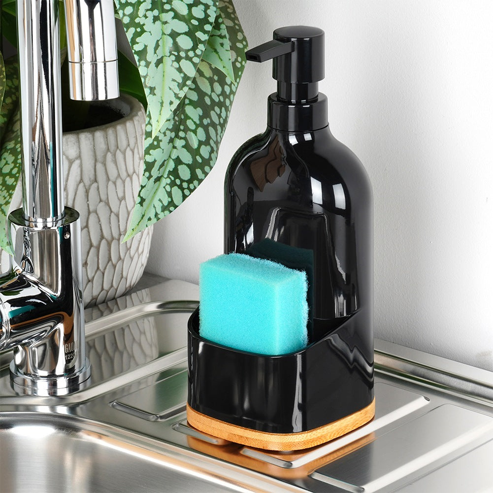 Dish Soap Dispenser with Sponge Holder, Black, 500 ml