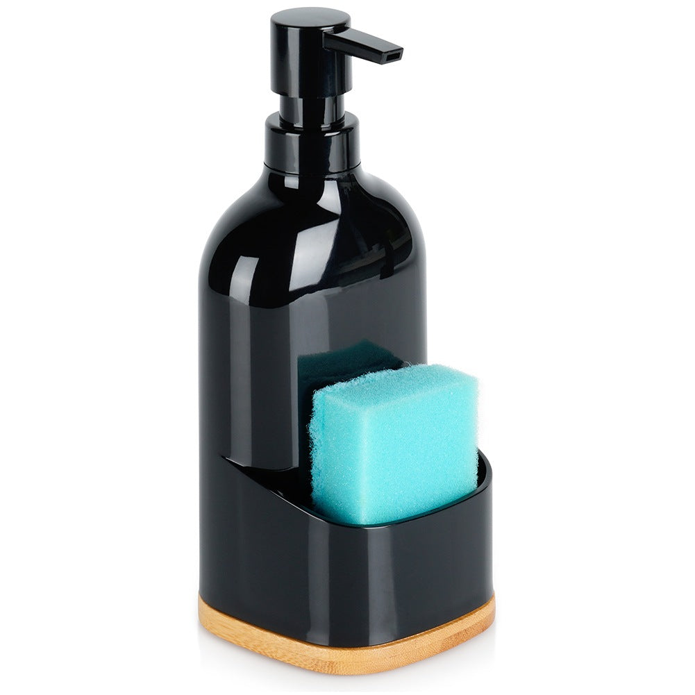 Dish Soap Dispenser with Sponge Holder, Black, 500 ml