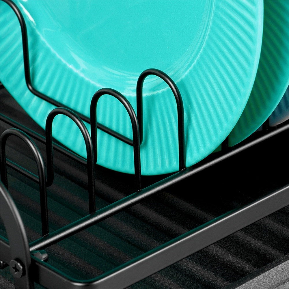 Dish drainer black 2-level 48.5x32x23.5 cm