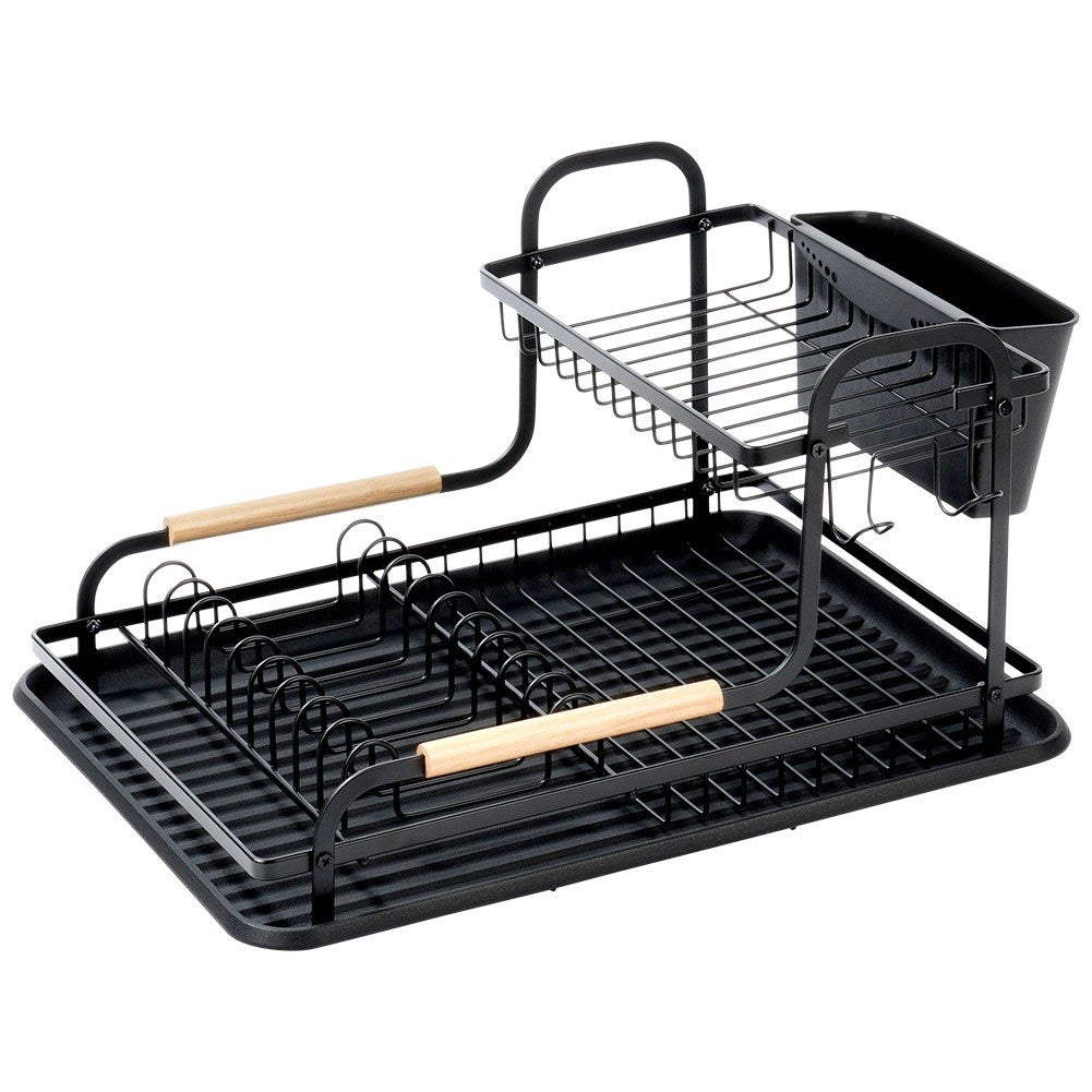 Dish drainer black 2-level 48.5x32x23.5 cm