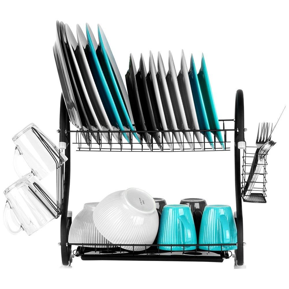 Dish drainer black 2-level 52x24.5x38 cm