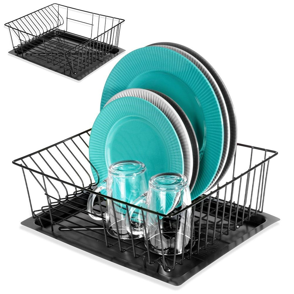 Dish drainer black 35x29x13.5 cm