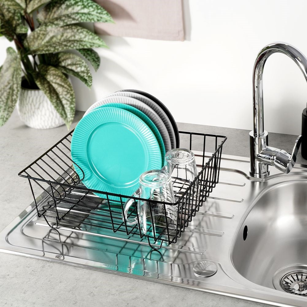 Dish drainer black 35x29x13.5 cm