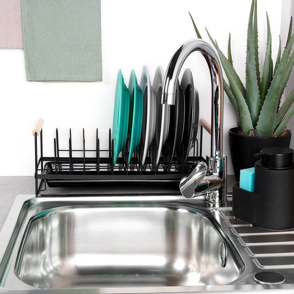 Dish drainer black 39x16x14.5 cm
