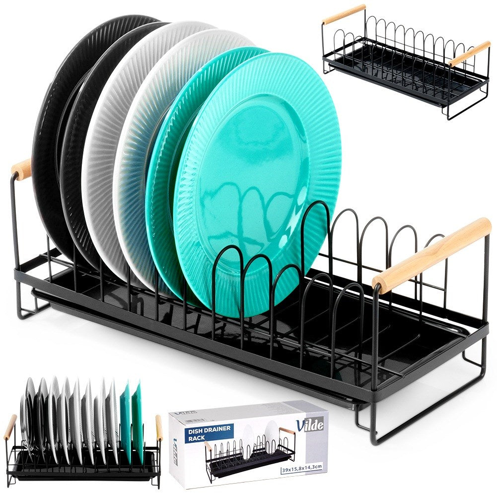 Dish drainer black 39x16x14.5 cm