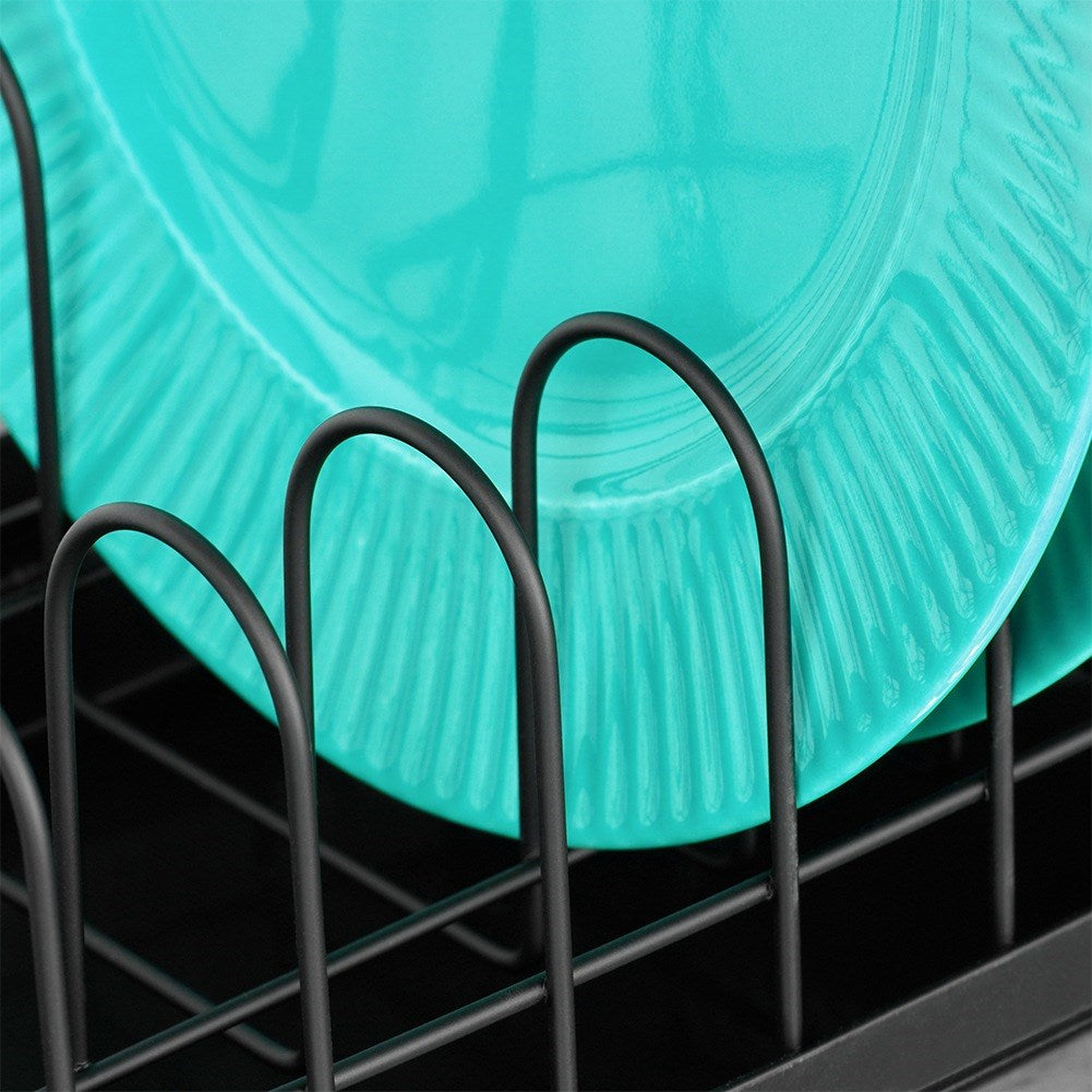 Dish drainer black 39x16x14.5 cm