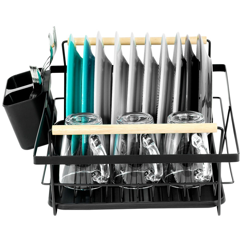 Dish drainer black 45x33x18 cm