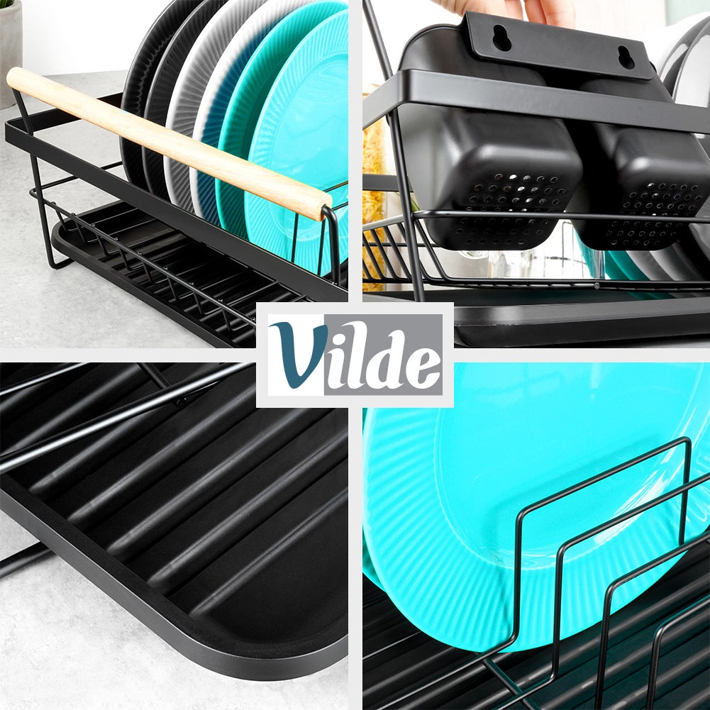 Dish drainer black 45x33x18 cm