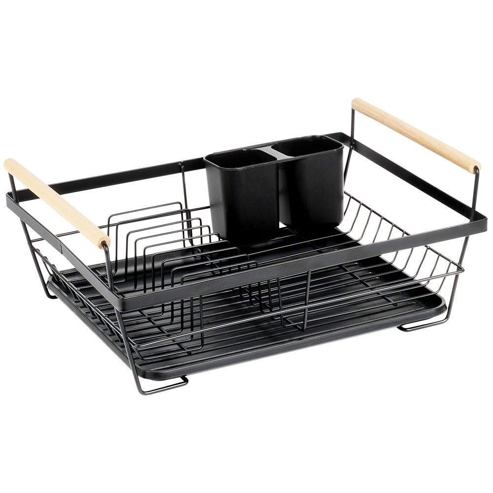 Dish drainer black 45x33x18 cm