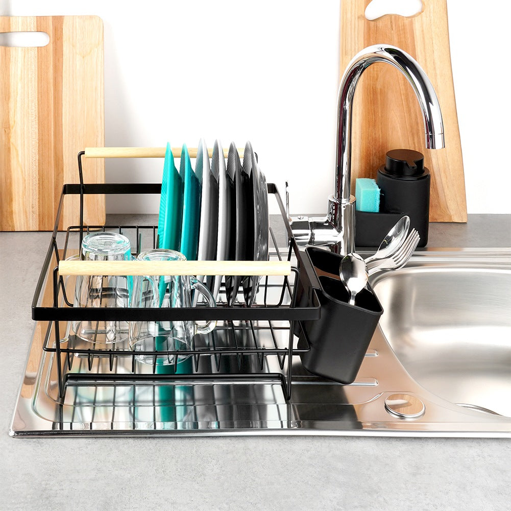 Dish drainer black 45x33x18 cm