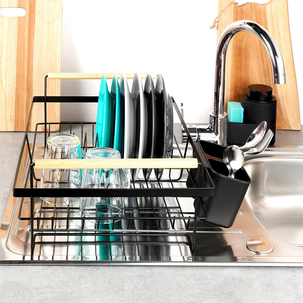 Dish drainer black 50.5x33x18 cm