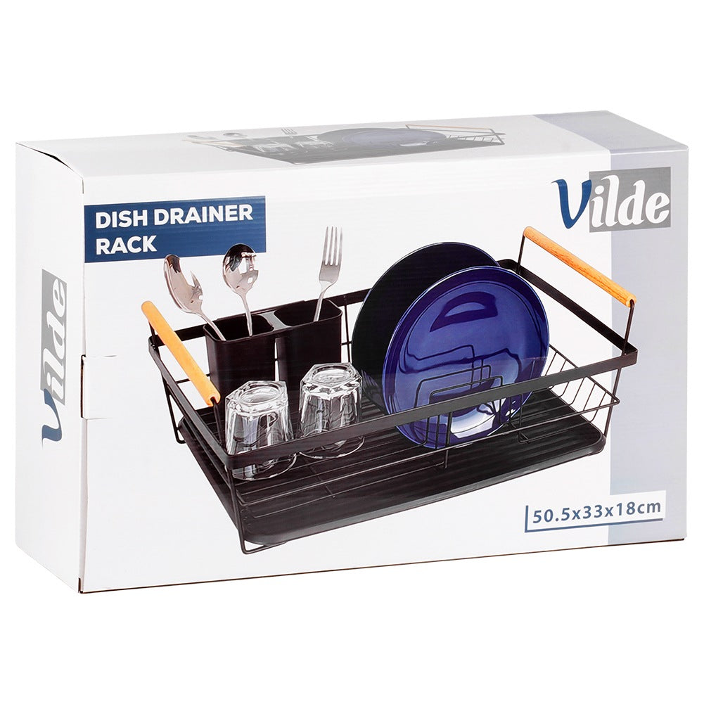 Dish drainer black 50.5x33x18 cm