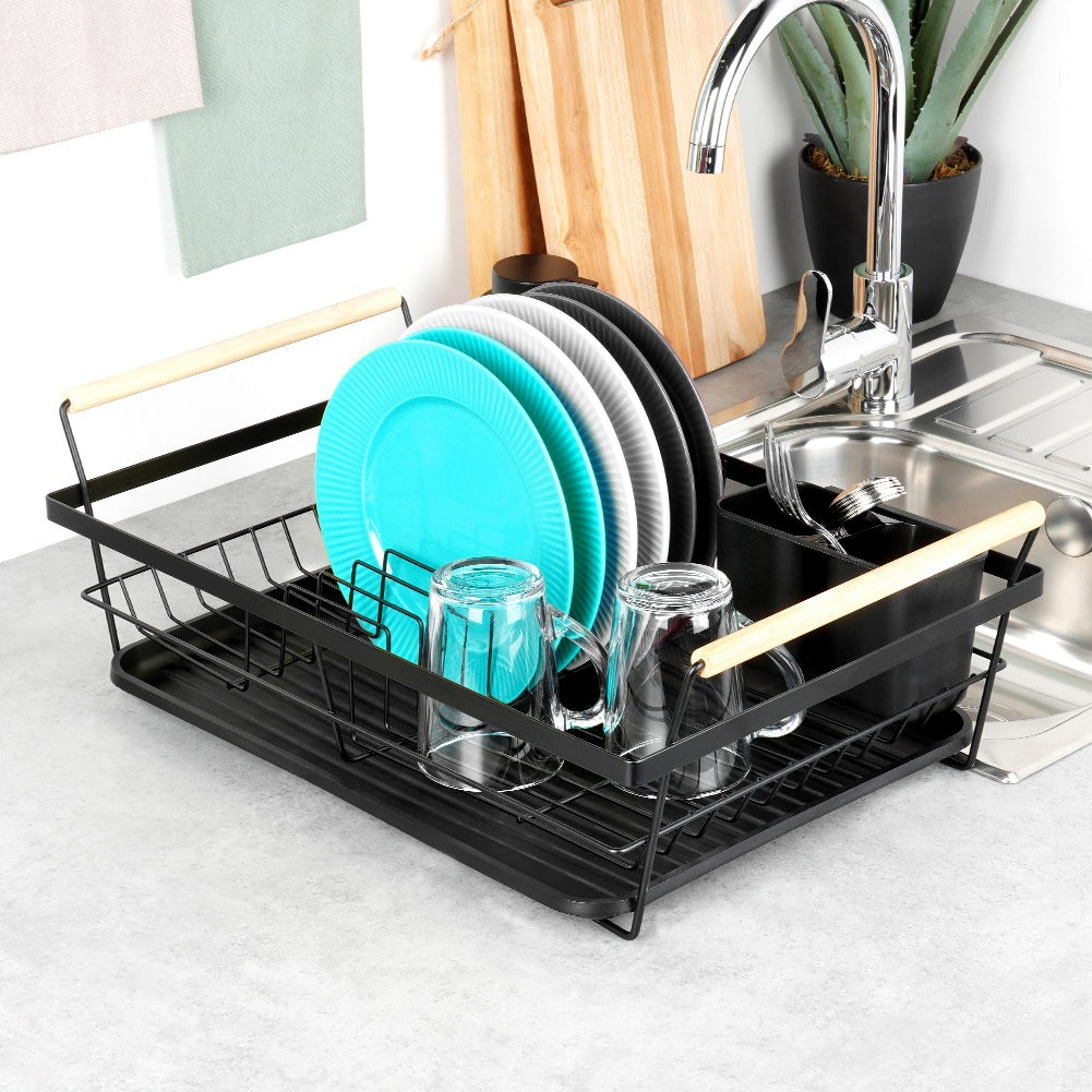Dish drainer black 50.5x33x18 cm