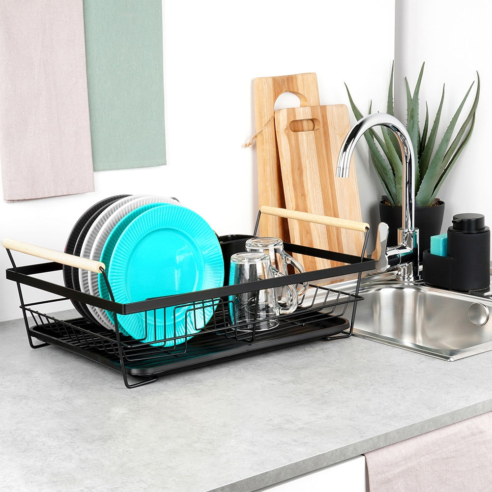 Dish drainer black 50.5x33x18 cm