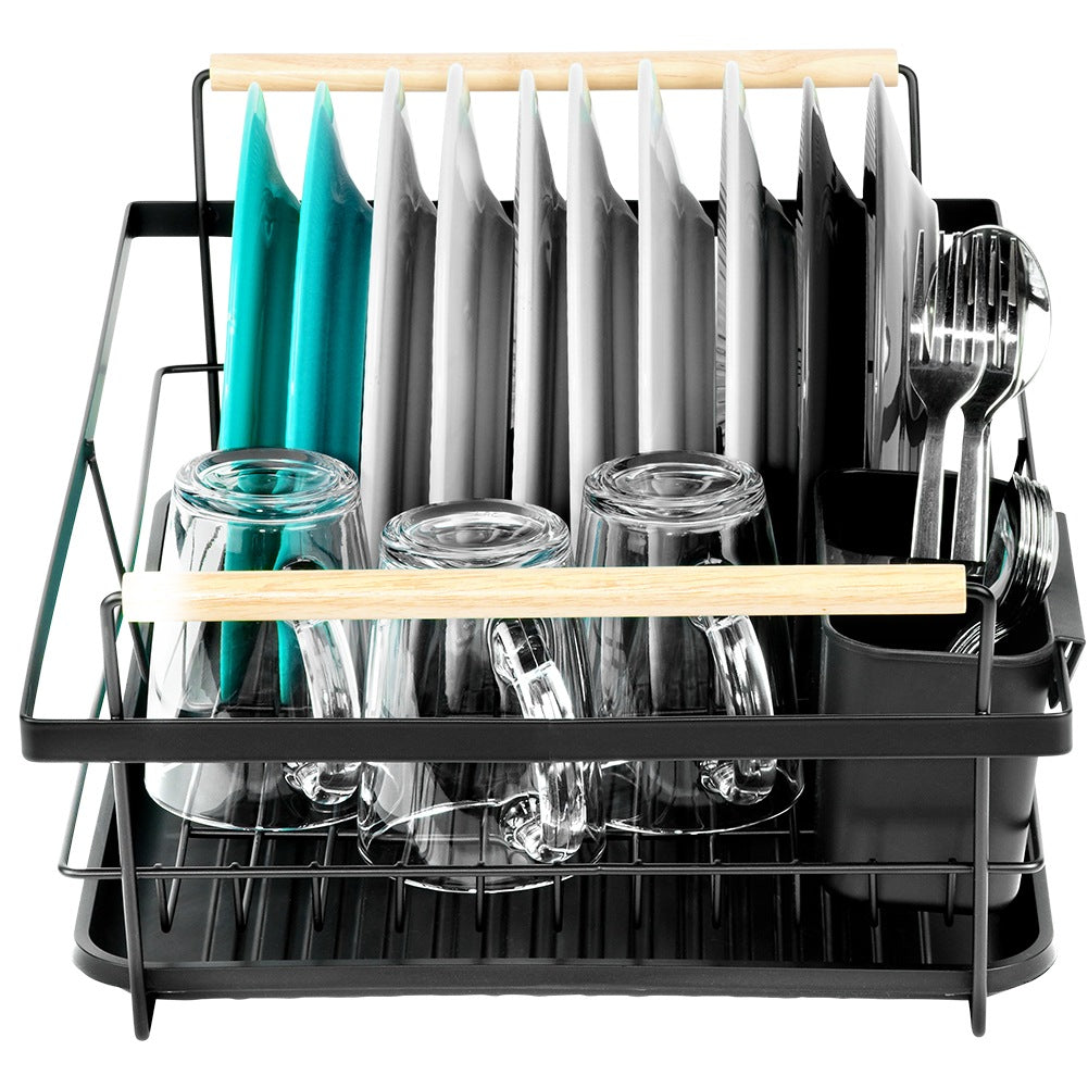 Dish drainer black 50.5x33x18 cm