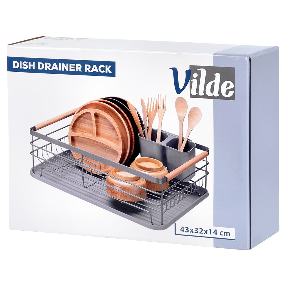 Dish drainer gray 42.5x32x14.5 cm