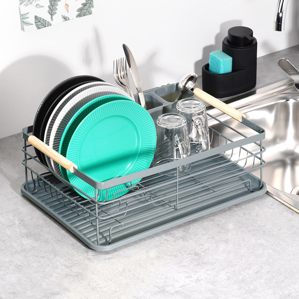 Dish drainer gray 42.5x32x14.5 cm