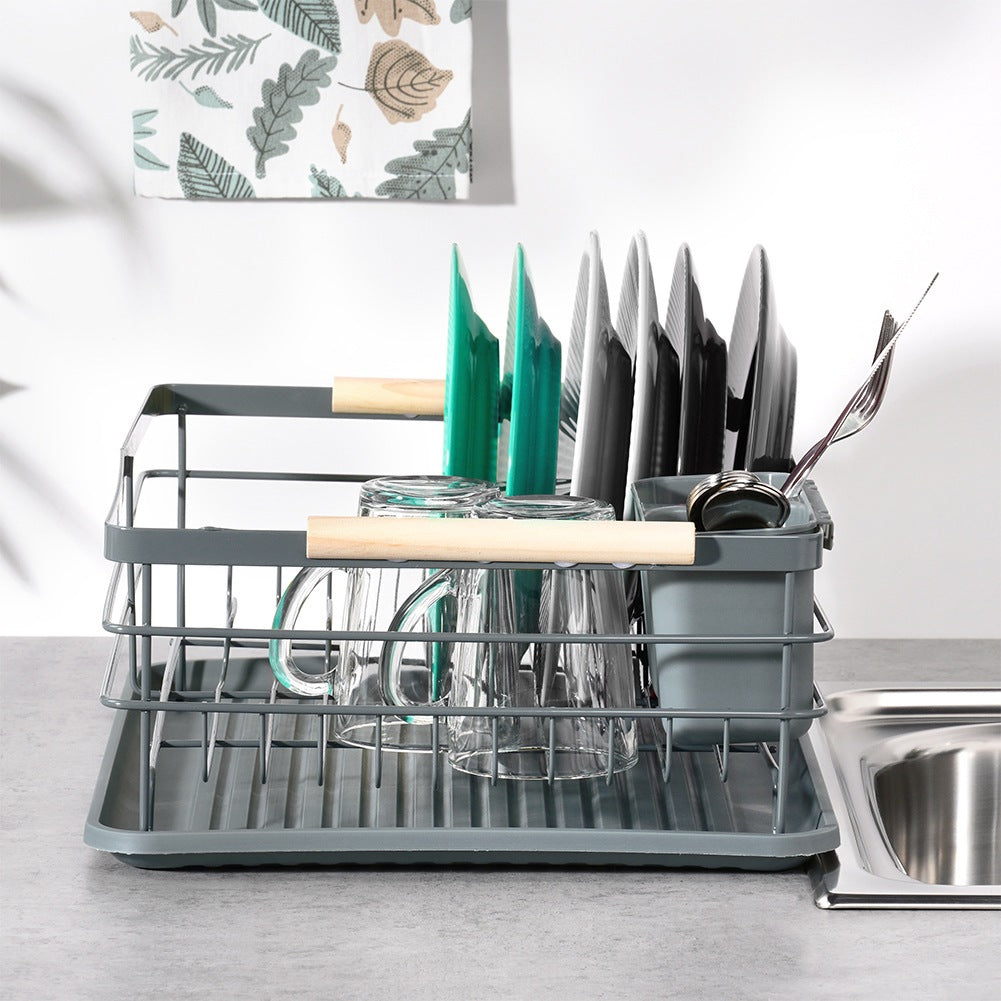 Dish drainer gray 42.5x32x14.5 cm