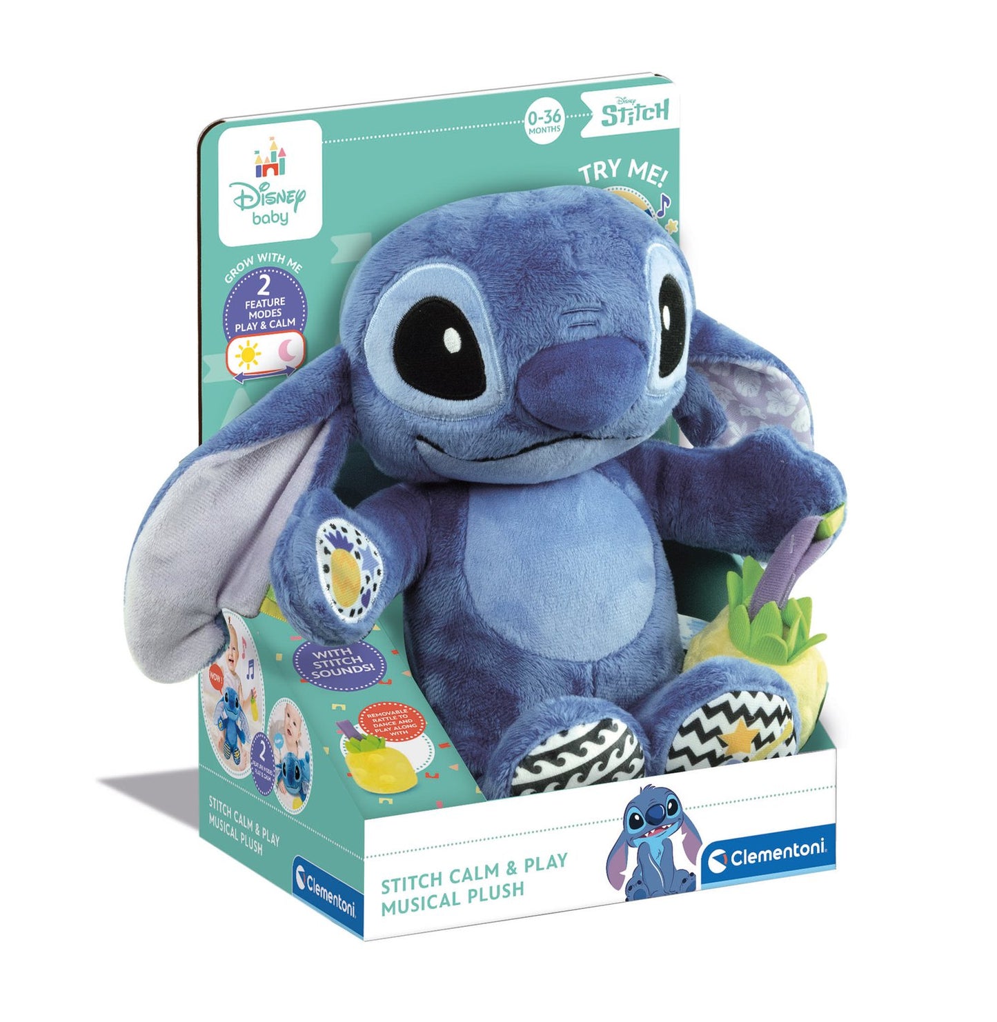 Disney Baby Stitch Musical Plush Toy, Plays Nursery Rhymes