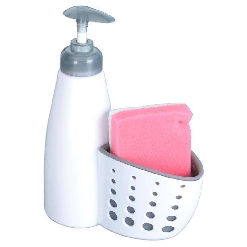 Dispenser for Detergent/Soap with Double Sided Sponge