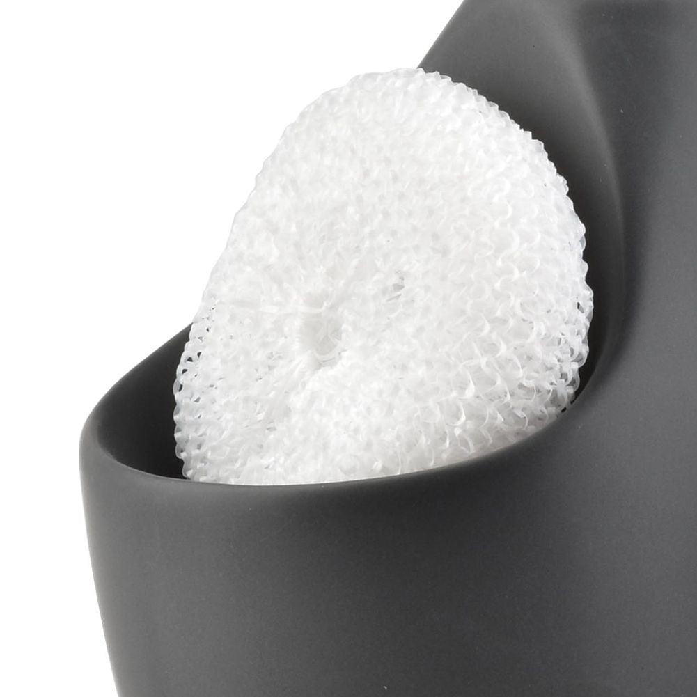 Dispenser for washing-up liquid and soap with sponge pocket