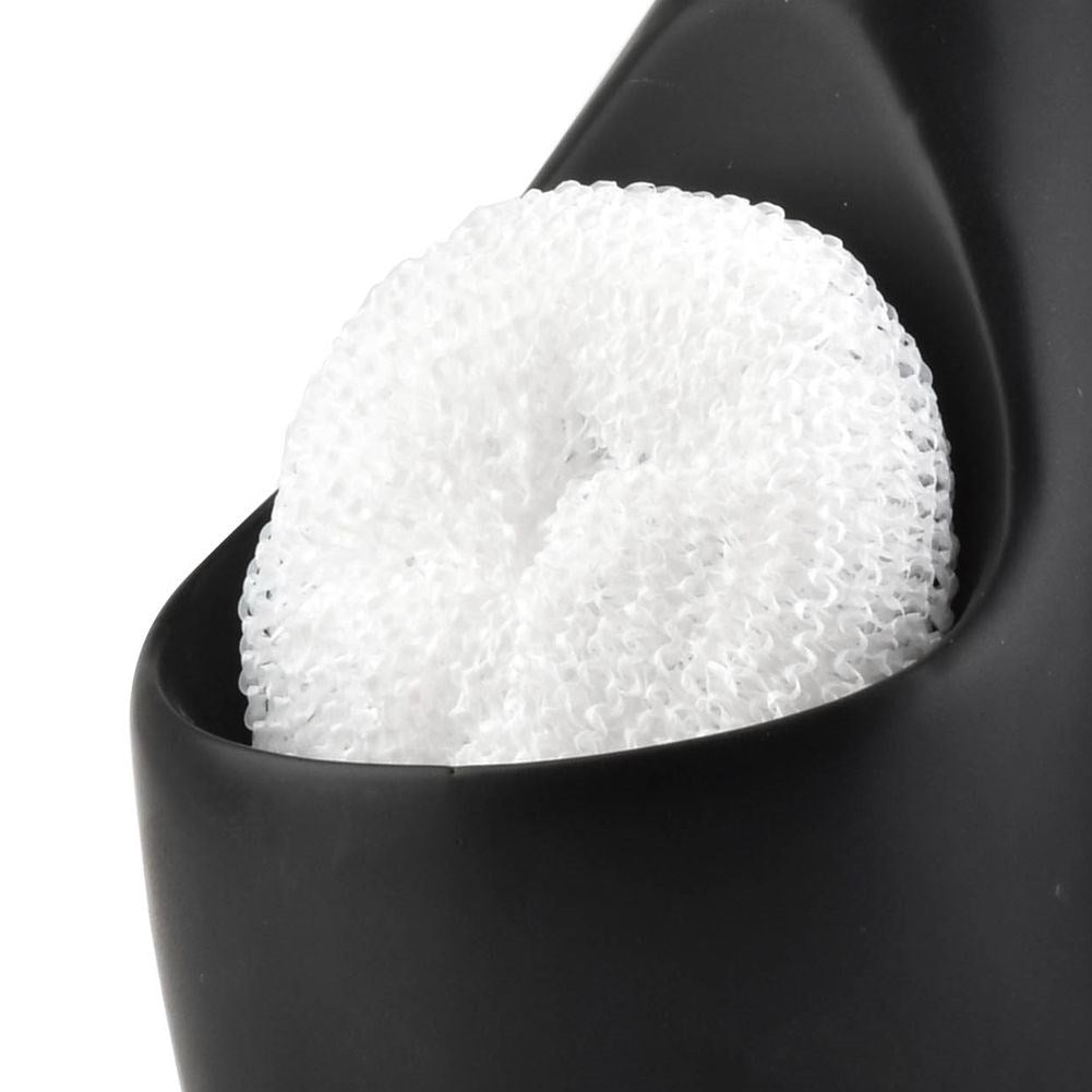 Dispenser for washing-up liquid and soap with sponge pocket
