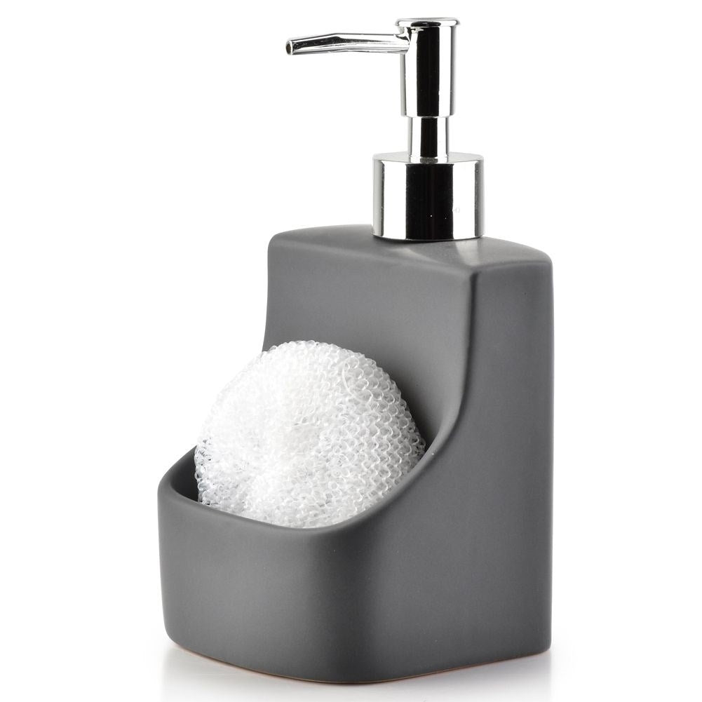 Dispenser for washing-up liquid/soap with sponge pocket - Sponge included