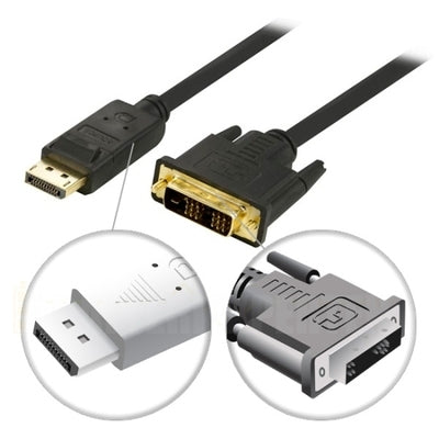 DisplayPort to DVI-D / Full HD in 60Hz / black / 3m