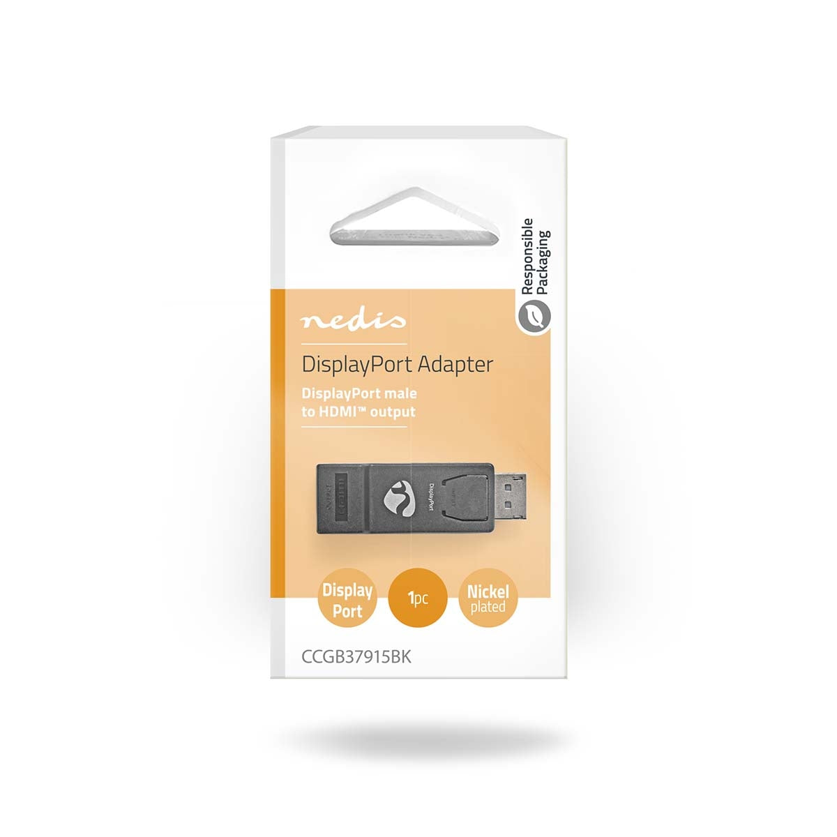 Displayport adapter | DisplayPort Male | HDMI™ Female | 4K@30Hz | Nickel Plated | Straight | Round | ABS | ABS | Black | Box