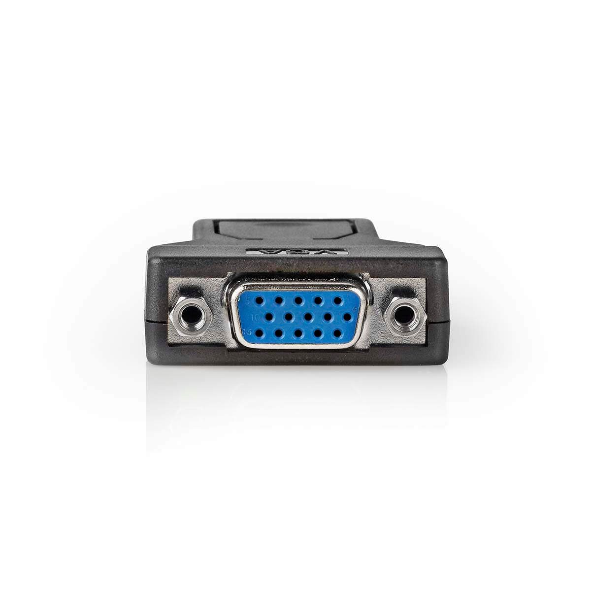 Displayport adapter | DisplayPort Male | VGA female 15p | 1080p | Nickel Plated | Straight | Round | ABS | ABS | Black | Box