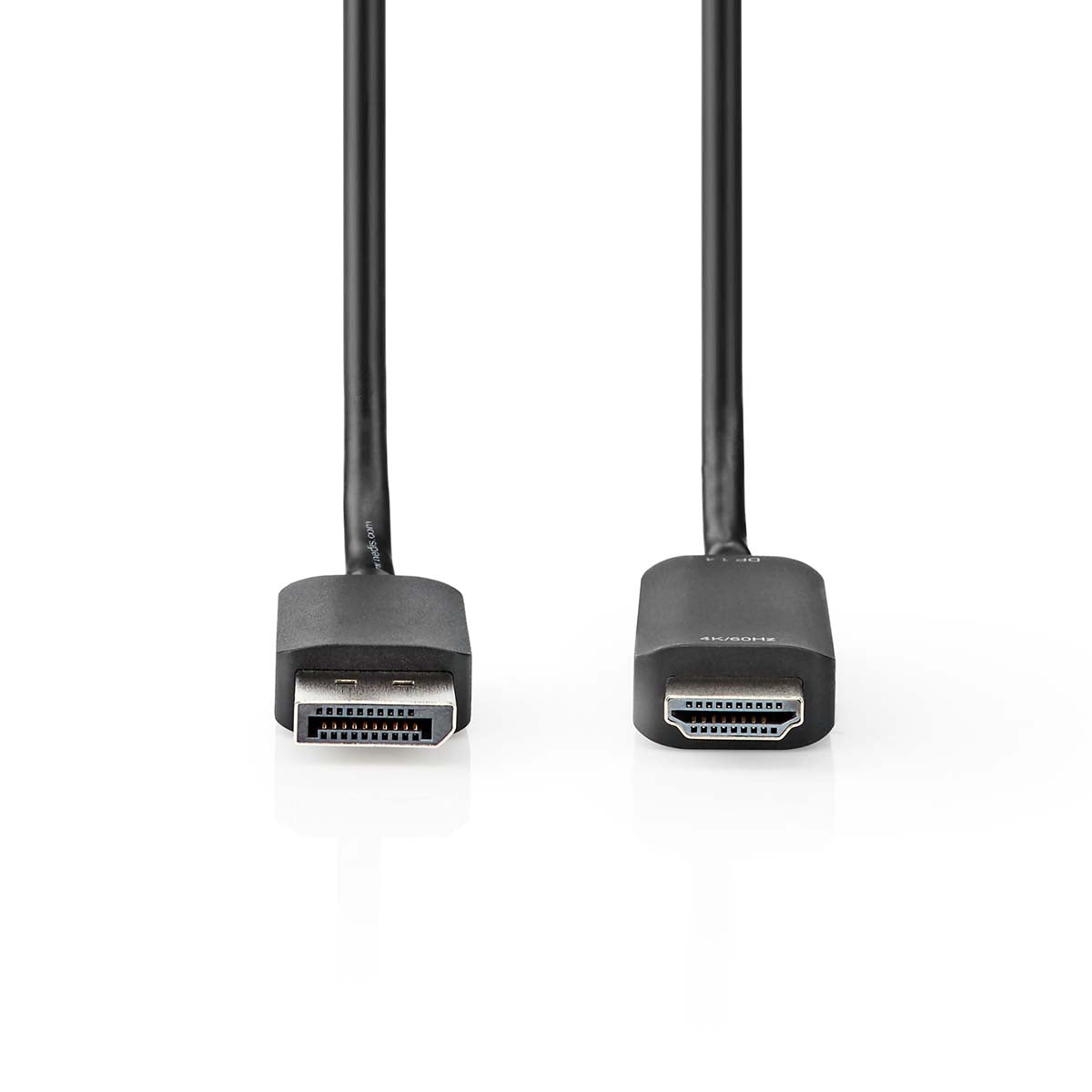 Displayport cable | DisplayPort Male | HDMI™ Connector | 4K@60Hz | Nickel Plated | 2.00 m | Round | PVC | Black | Plastic bag