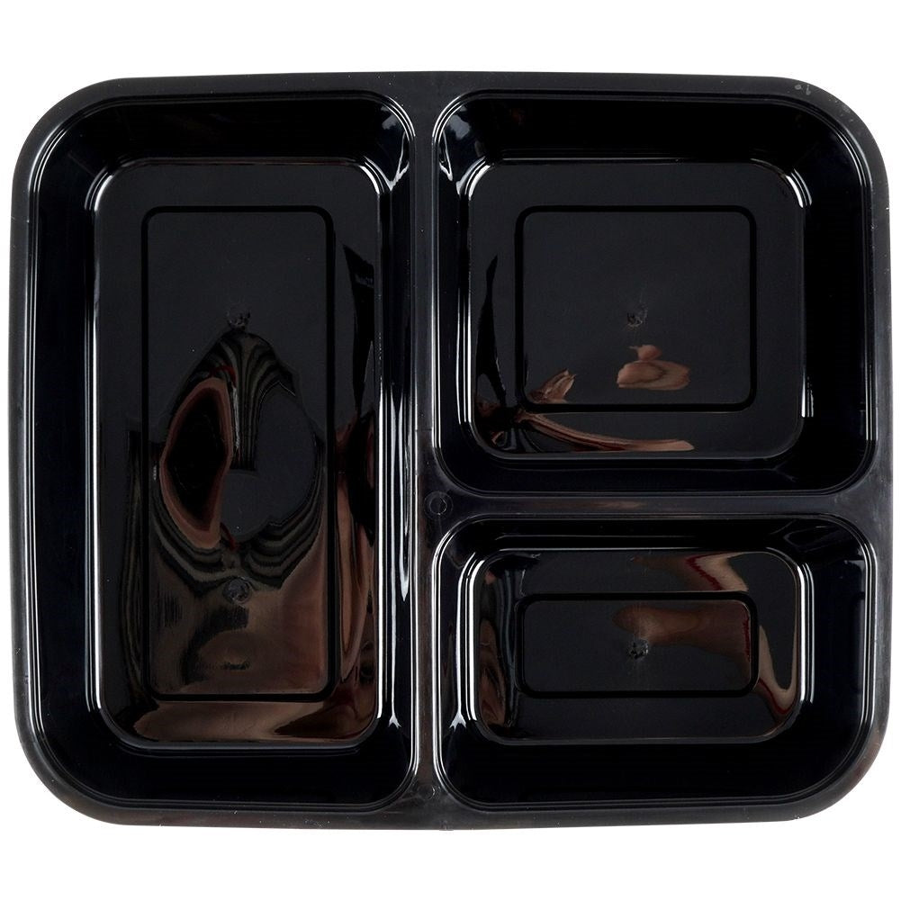 Divided lunchbox with three compartments, dishwasher, freezer, microwave safe