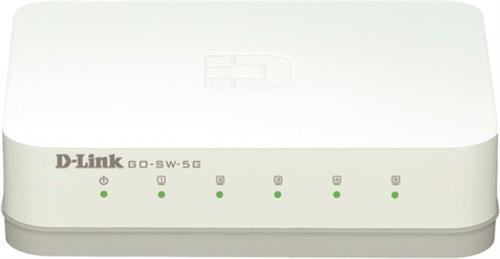 D-link 5-Port Gigabit Easy Desktop Switch, 5x10/100/1000 - White