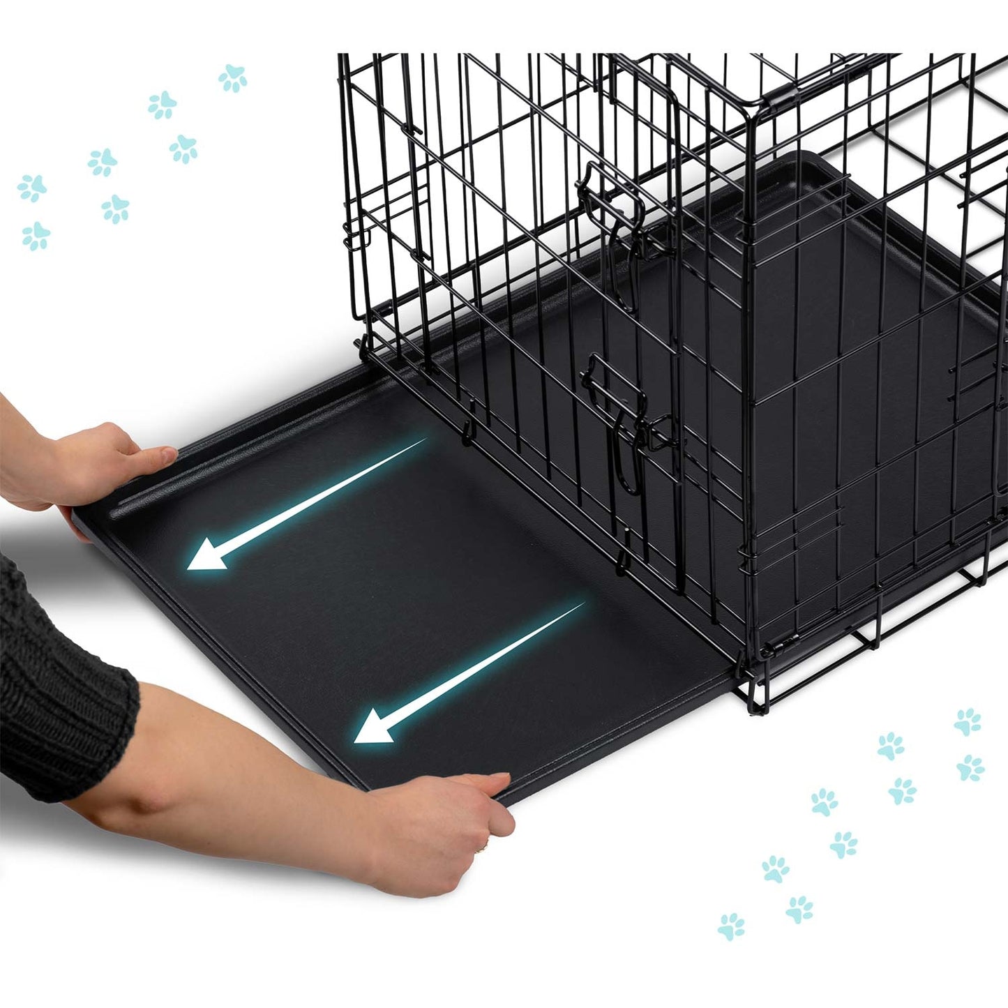 Dog Crate with Bed, Metal, 75x45x54 cm, Small Size