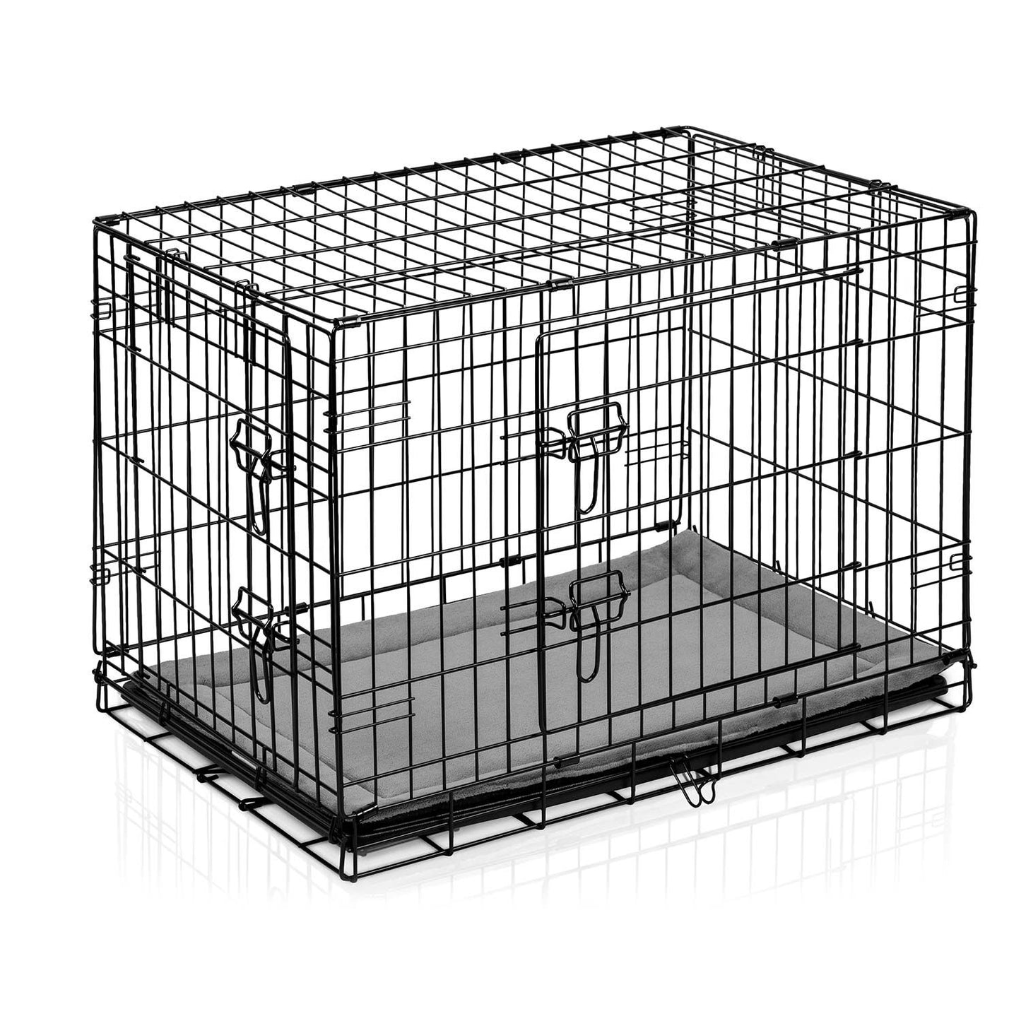 Dog Crate with Bed, Metal, 75x45x54 cm, Small Size