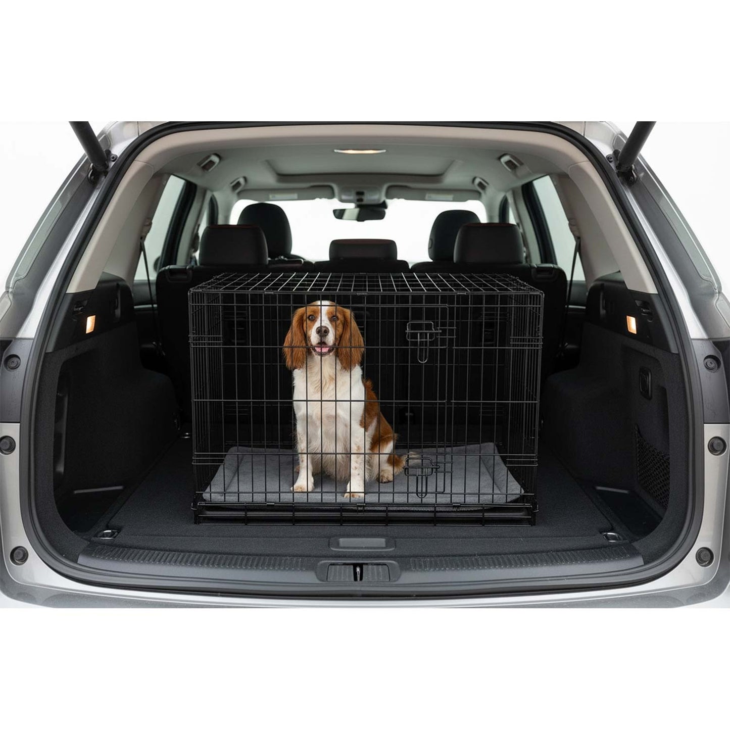 Dog Crate with Bed, Metal, 91x57x62 cm, Medium Size