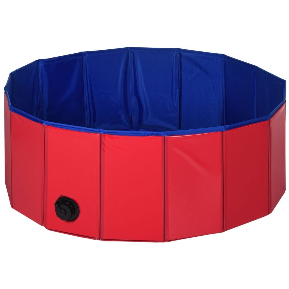 Dog Pool with Reinforced Interior and Water Drain Valve