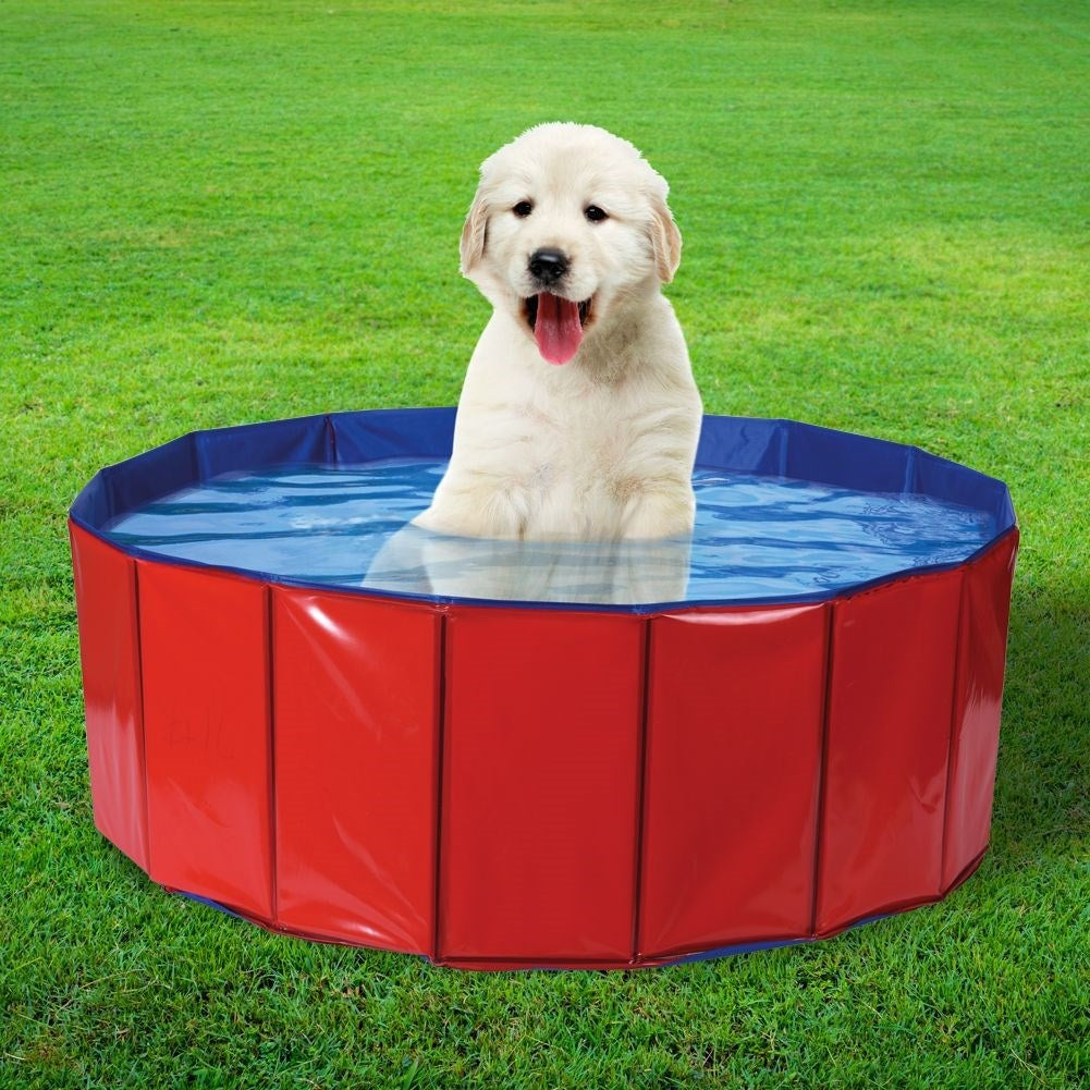 Dog Pool with Reinforced Interior and Water Drain Valve