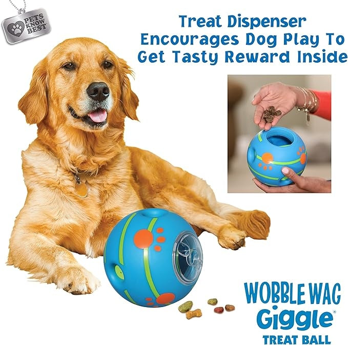 Dog Treat Dispenser Ball – Interactive, Giggle Sound