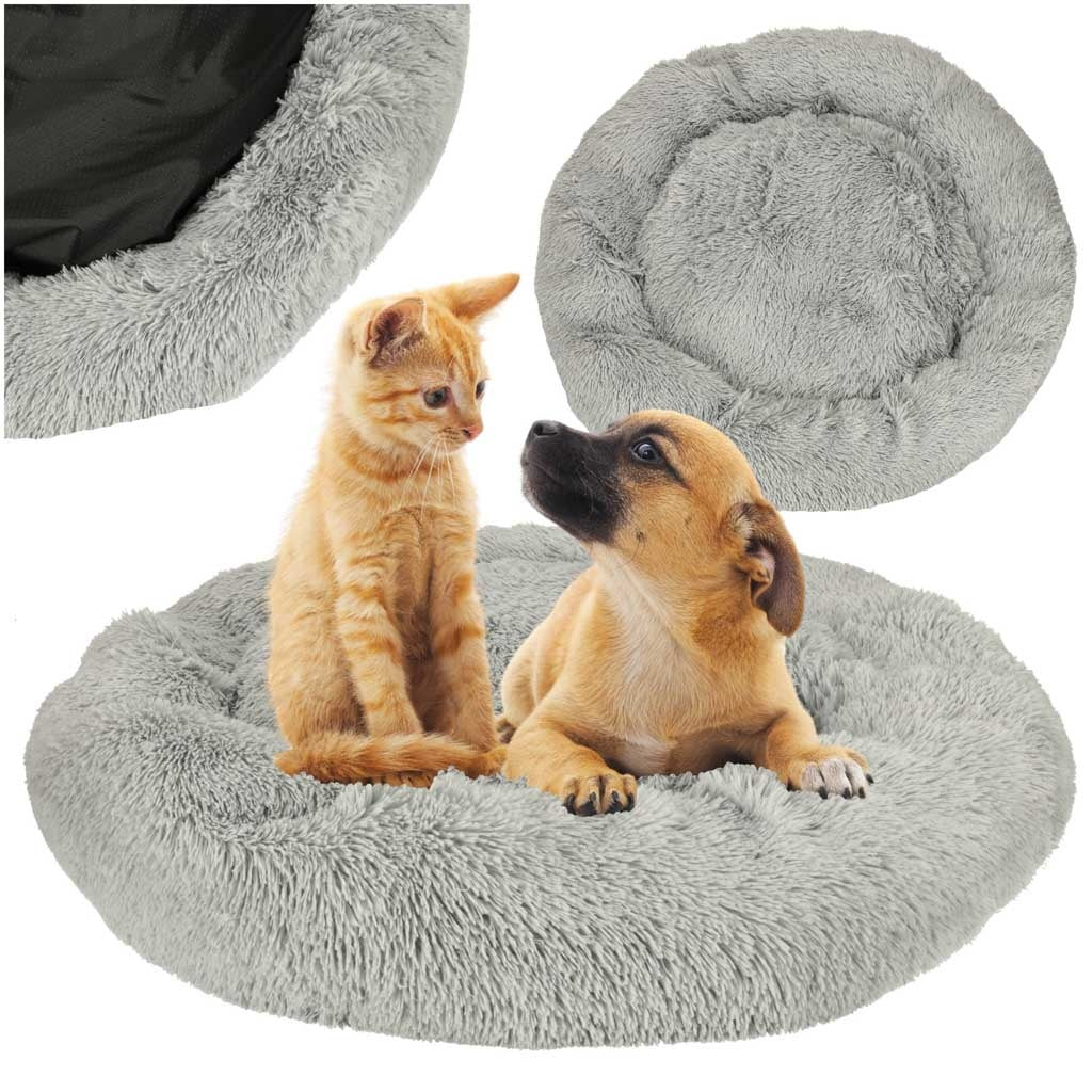 Dog bed plush cushion 100cm jas grey
