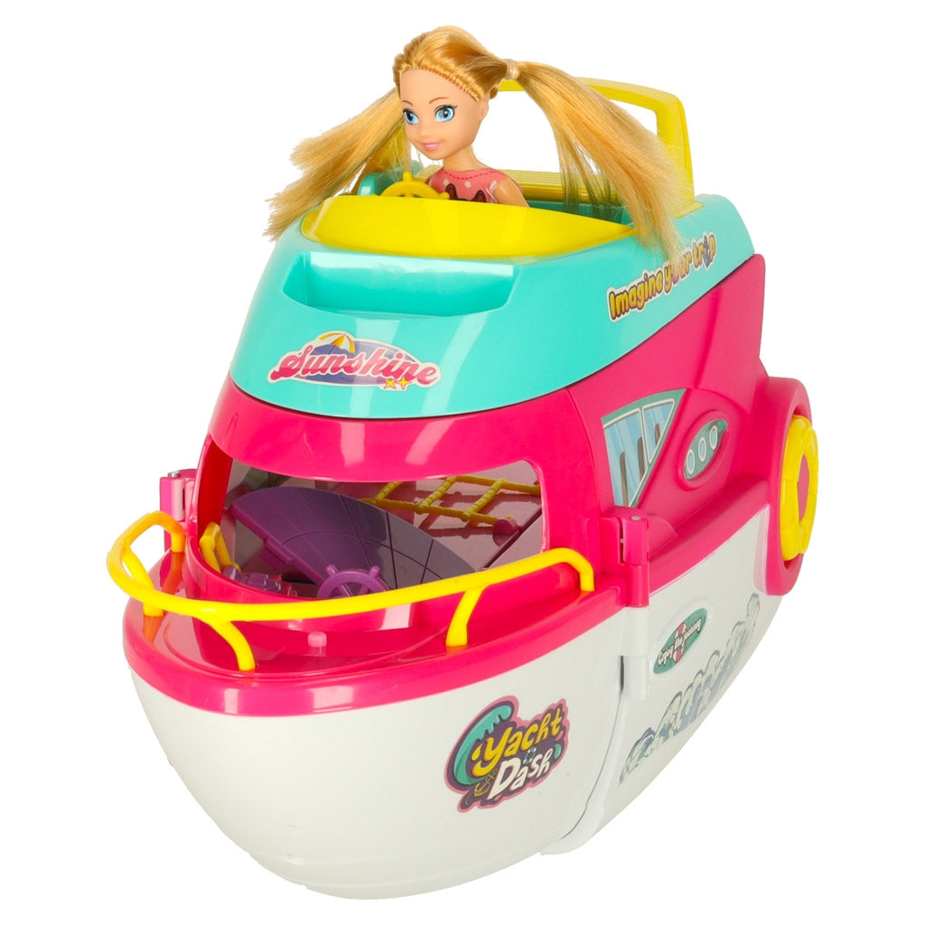Doll Boat with Folding Surfboard – Party Yacht Toy