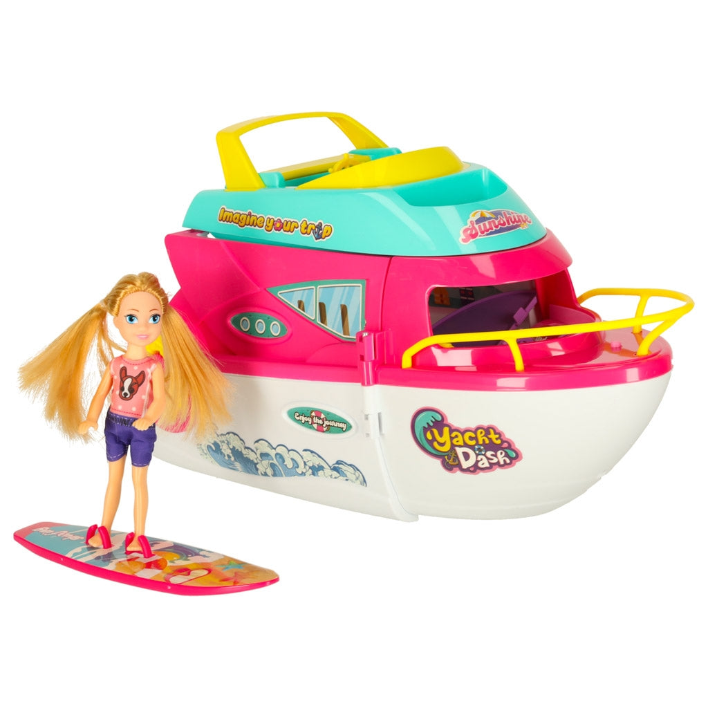 Doll Boat with Folding Surfboard – Party Yacht Toy