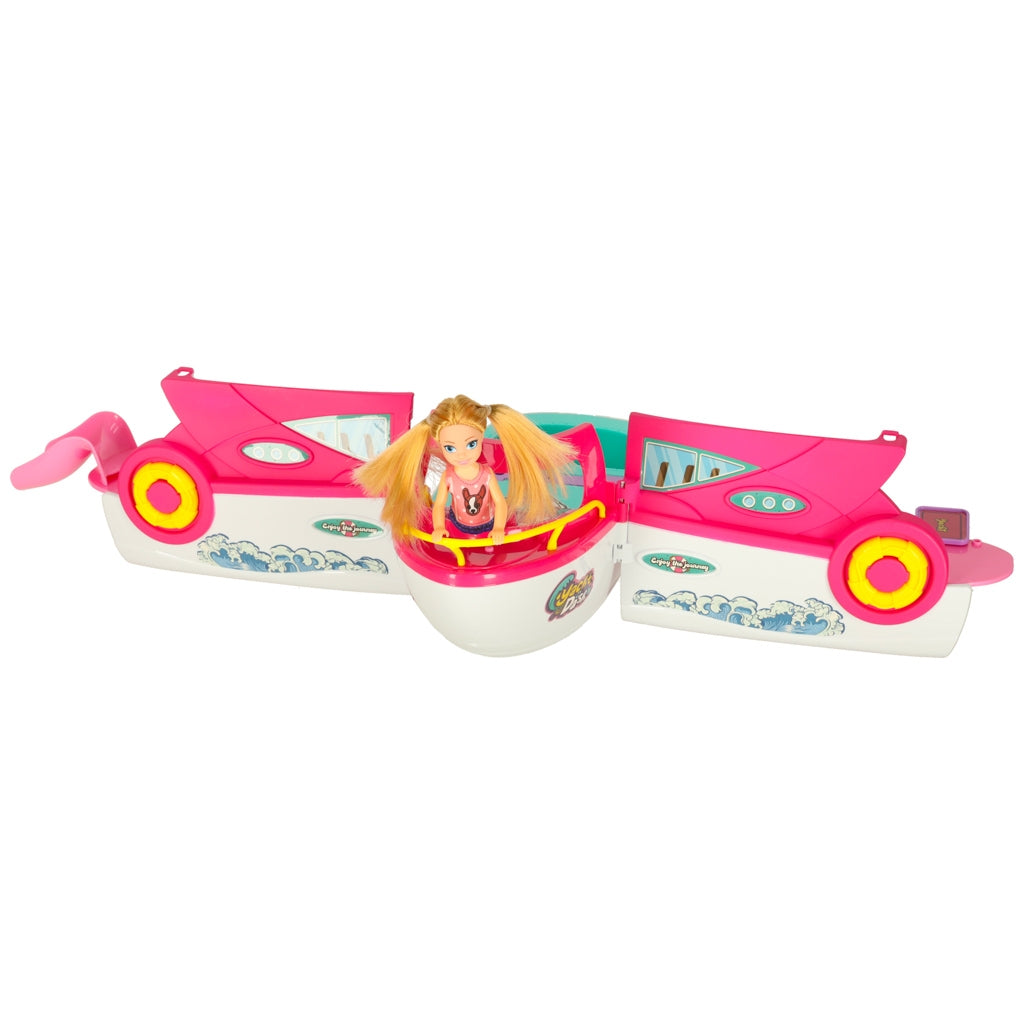 Doll Boat with Folding Surfboard – Party Yacht Toy