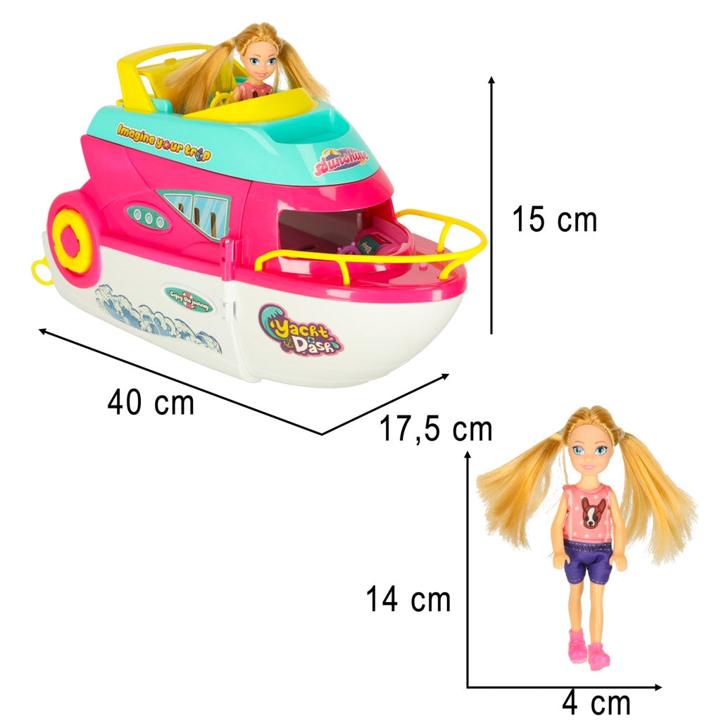 Doll Boat with Folding Surfboard – Party Yacht Toy