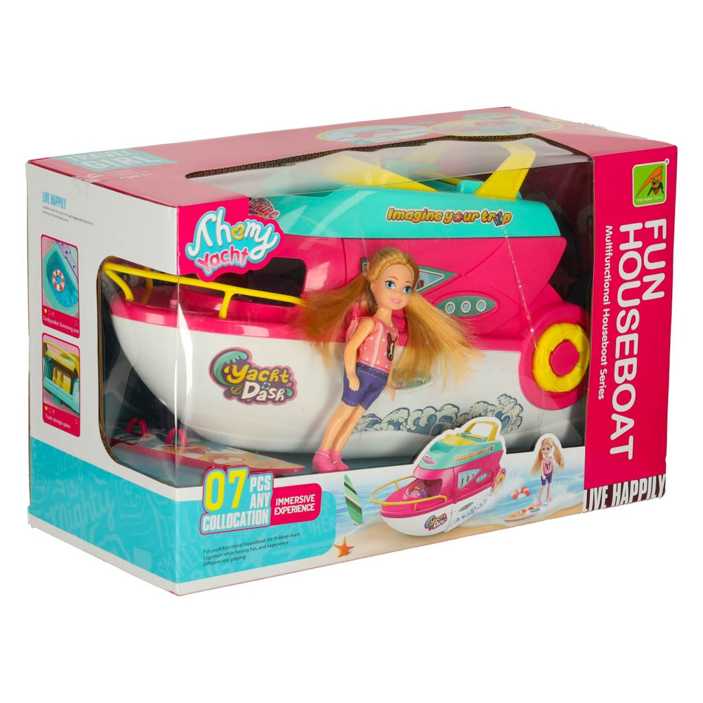 Doll Boat with Folding Surfboard – Party Yacht Toy