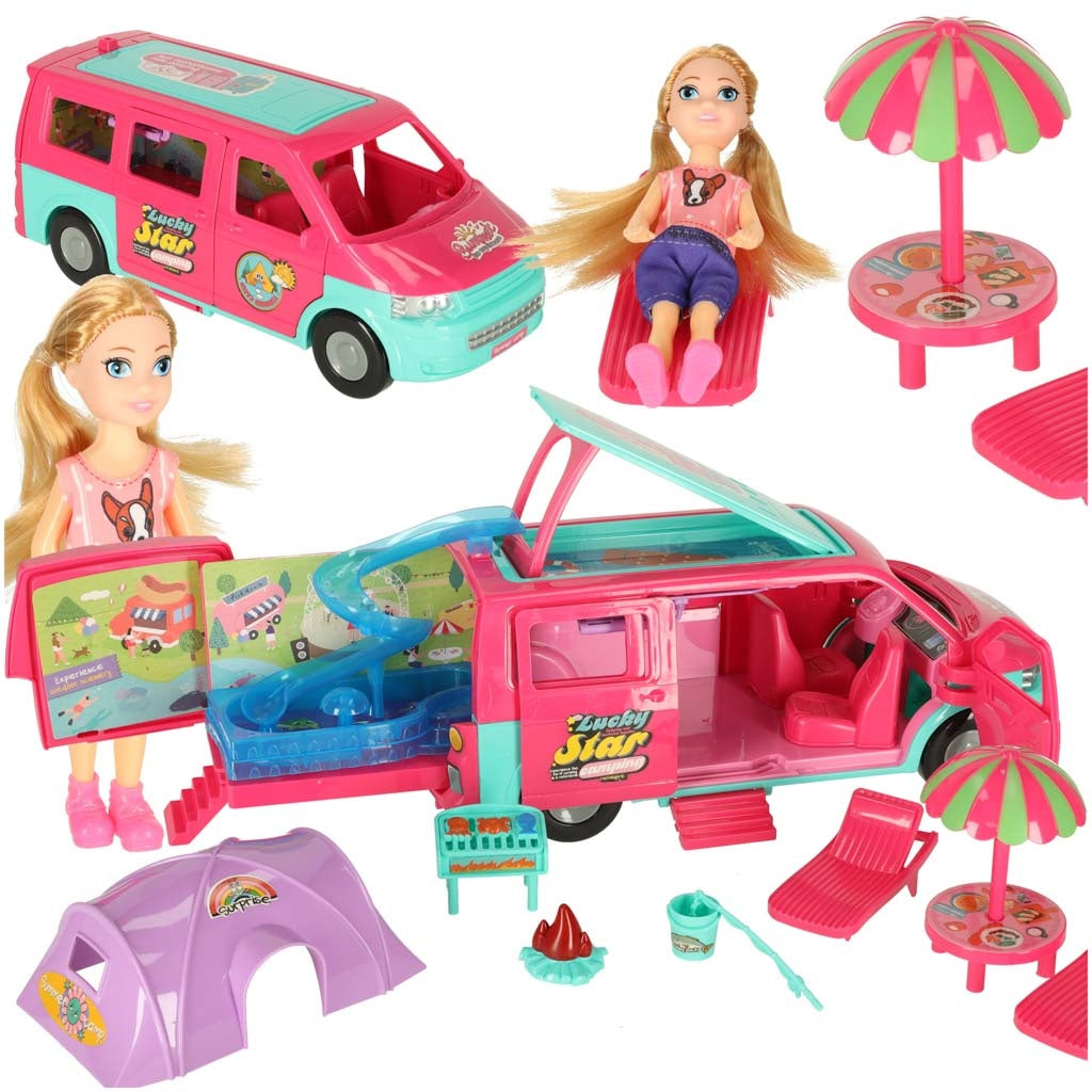Doll Camping Accessories Set with Pool