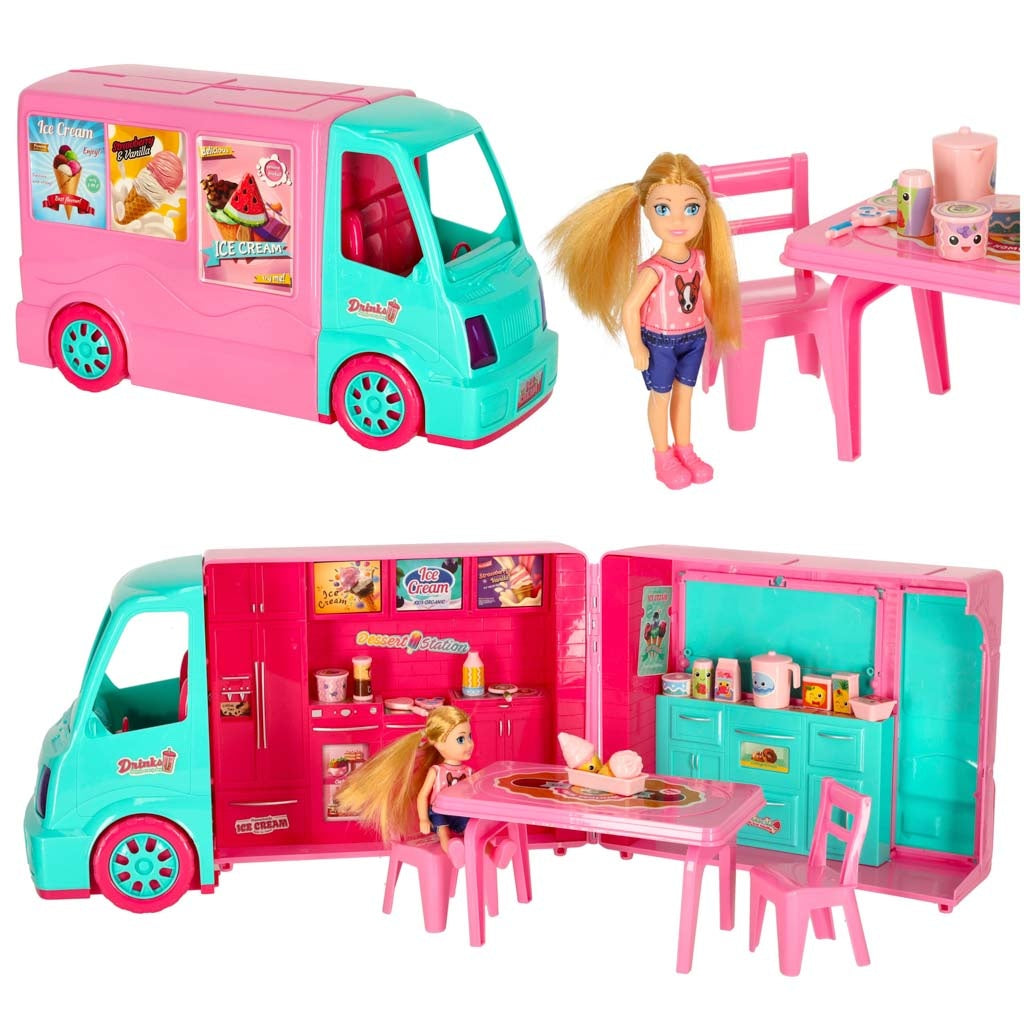 Doll food truck set 21 el.