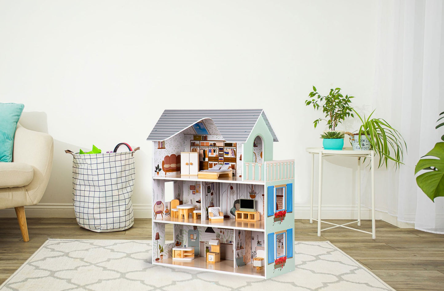 Dollhouse with furniture Residence Emma ECOTOYS