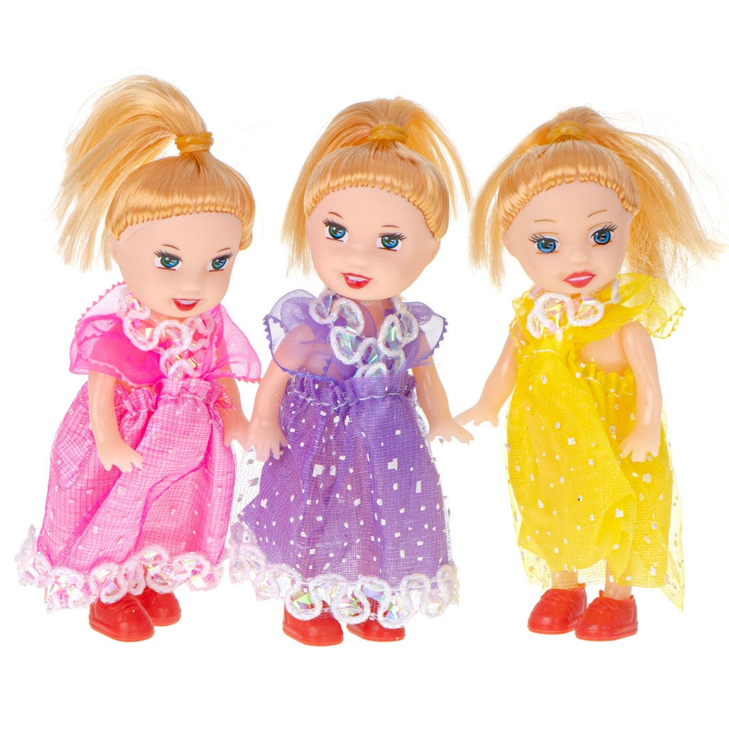 Dolls dolls for dolls' house set of 3pcs 10cm